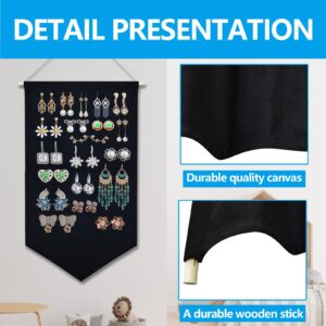 3 PCS Canvas Banners Wall Hanging Brooch Jewelry Storage Case Stand Enamel Pin Display, Sublimation blank Banner,Holder Earrings Necklace Pin Collection Organizer