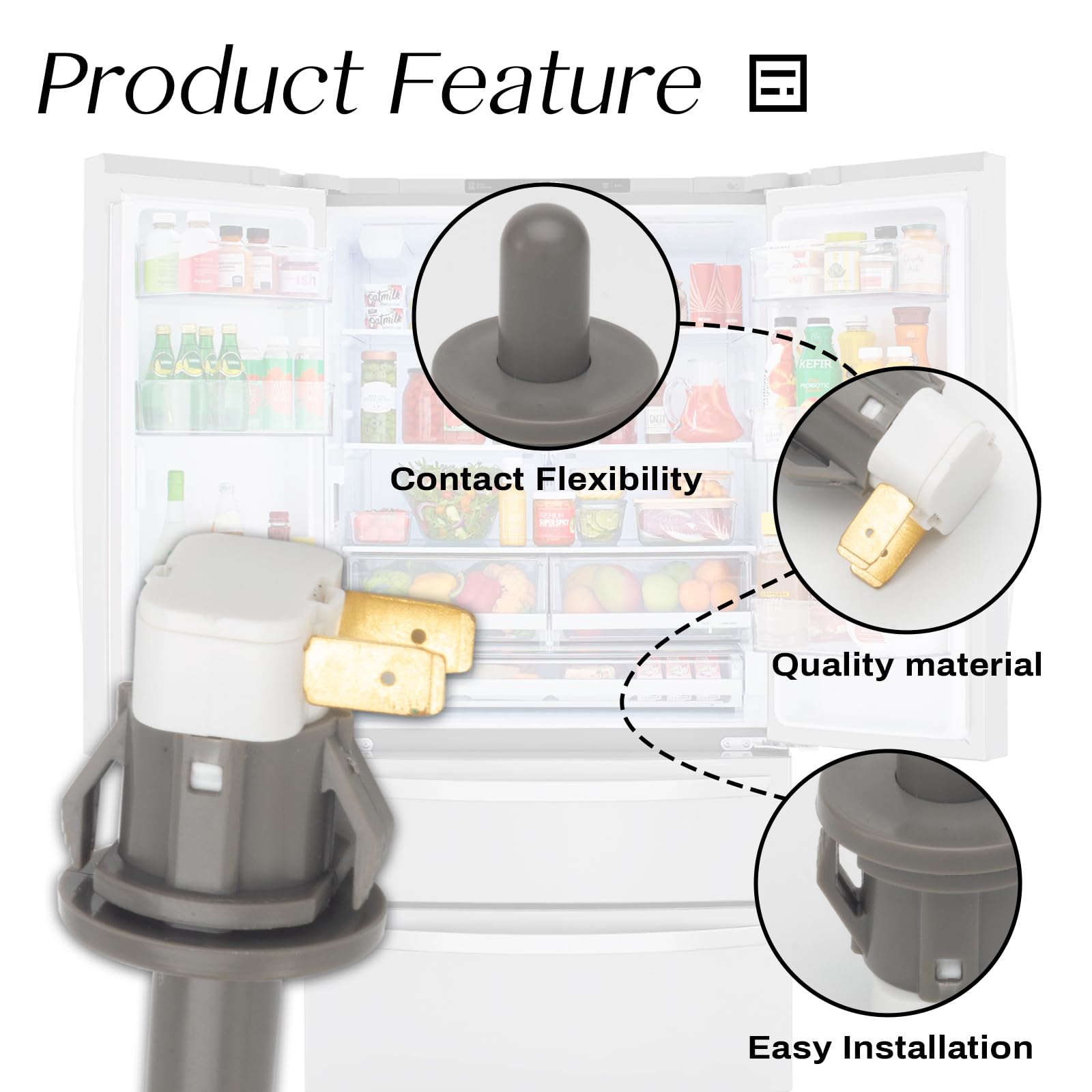 𝟐𝟎𝟐𝟒 𝙐𝙥𝙜𝙧𝙖𝙙𝙚𝙙 DA34-00066C Refrigerator Door Switch Compatible with Samsung Refrigerator Door Light Switch Replaces AP5306252 2705488 PS4138763