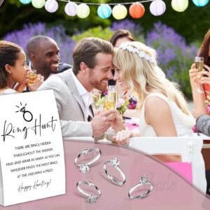 Bridal Shower Games Ring Hunt,Minimalist Bridal Shower Decorations,Popular Bridal Shower Game,Engagement Party Games,Bridal Shower Favors,Plastic Rings for Bridal Shower Game(J5)