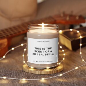 Scent of A Killer Bella Candle, Edward Cullen Candle, Bella Swan, Vampires, Celebrity Candle, Robert Pattinson Gift, Soy Wax Candle - 9oz