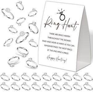 bridal shower games ring hunt,minimalist bridal shower decorations,popular bridal shower game,engagement party games,bridal shower favors,plastic rings for bridal shower game(j5)