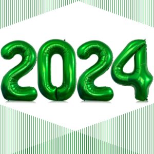 32 inch 2024 balloons dark green number 2024 balloons 2024 new year balloons for 2024 christmas new years eve festival graduations party decorations supplies