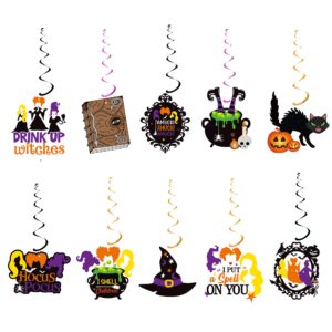 30pcs Hocus Pocus Decorations Halloween Hanging Swirl Decorations Hocus Pocus Birthday Decorations Hocus Pocus Party Supplies for Gender Reveal Trunk or Treat Witch Hocus Pocus Baby Shower Decorations