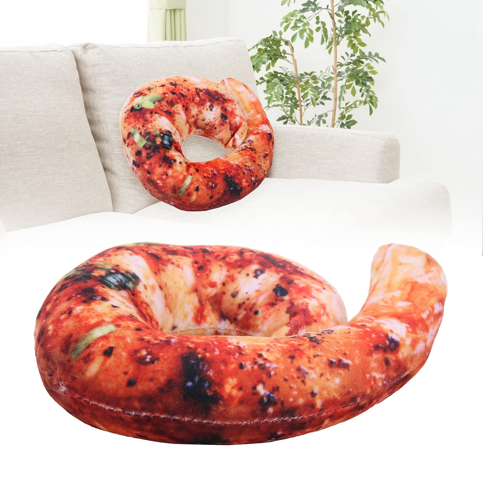 Jauarta Food Cushion Pillow Sleeping Decoration Plush Toys Gift Back Support Simulation Food Pillow (Grilled Shrimp Pillow)