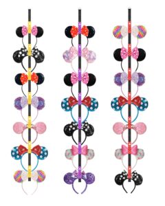 gocasmus 3pcs ear headband holders - wall mounted organizers for displaying mickey mouse ear