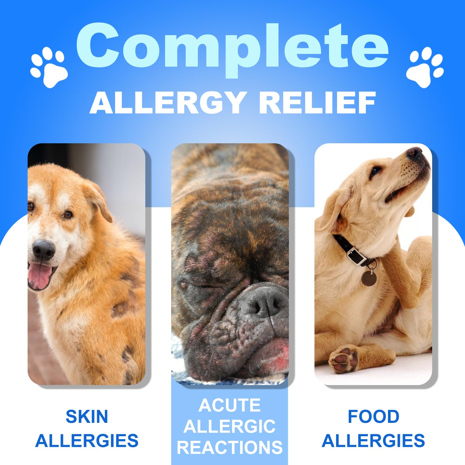 HEYISME Dog Allergy Relief Chews, Itch Relief and Probiotics for Dogs, Fish Oil Omega 3, Seasonal Allergies, Itchy Skin Relief, Anti Itch Treats, Immune Health Supplement (Chicken, 120 Chews)