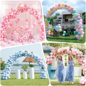 Balloon Arch Stand,10 Feet W x 9 Feet H Adjustable Balloon Arch Kit with Base,Balloon Clip,Balloon Strip,Tie Tool,Balloon Arch Frame for Ceremony,Wedding Birthday Party Baby Shower Decoration