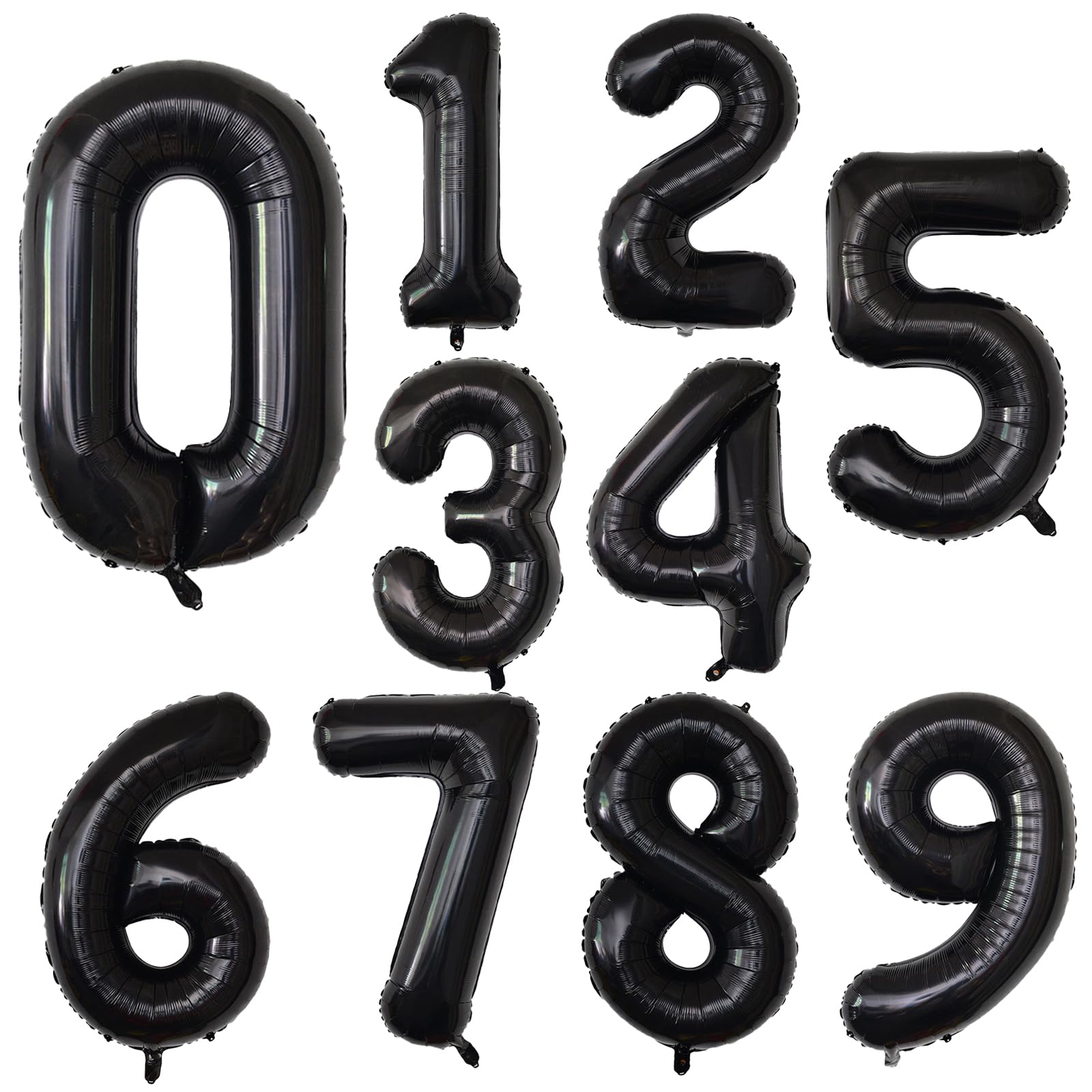 40 Inch Giant Black Number Balloons, Helium Mylar Foil Number Balloons for Birthday, Number 8 Balloon for Party Celebration Decorations Graduations Anniversary Baby Shower Photo Shoot