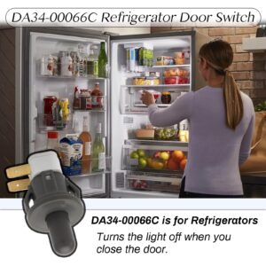 𝟐𝟎𝟐𝟒 𝙐𝙥𝙜𝙧𝙖𝙙𝙚𝙙 DA34-00066C Refrigerator Door Switch Compatible with Samsung Refrigerator Door Light Switch Replaces AP5306252 2705488 PS4138763