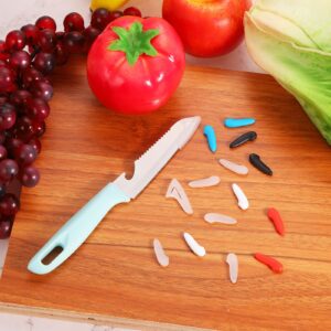 uxcell 20Pcs Blade Knife Tip Protector Cover Plastic Knife Guard Sleeves Knife Blade Tip Sleeves Cover for Kitchen, Black