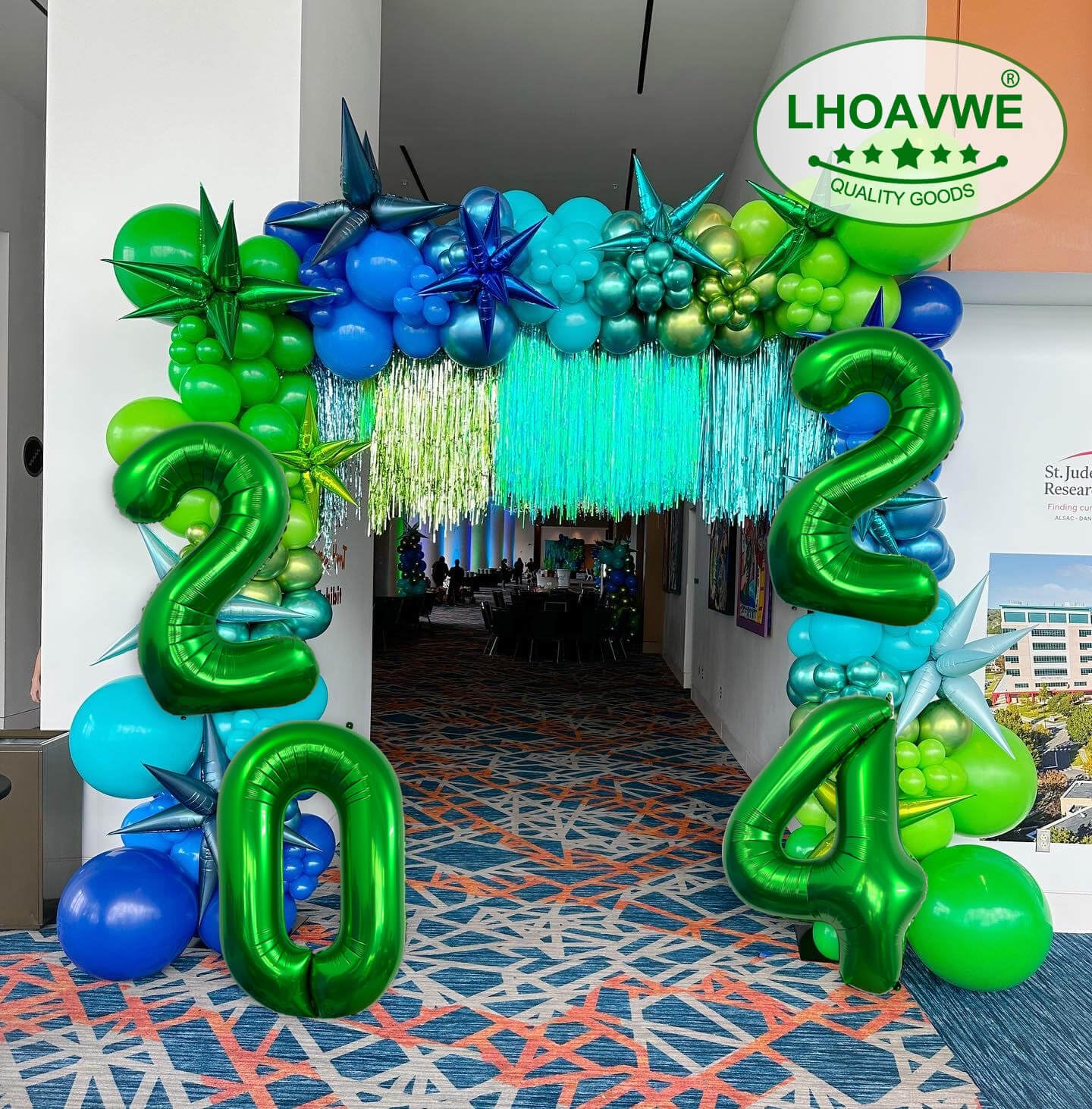 32 Inch 2024 Balloons Dark Green Number 2024 Balloons 2024 New Year Balloons For 2024 Christmas New Years Eve Festival Graduations Party Decorations Supplies