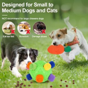 TWOPER Dog Toys Interactive Snuffle Ball and Puzzle Toy for Any Size Dogs, Encourages Natural Foraging Skills, Slow Feeding Dog Enrichment Toys for Training and Stress Relief, Machine Washable