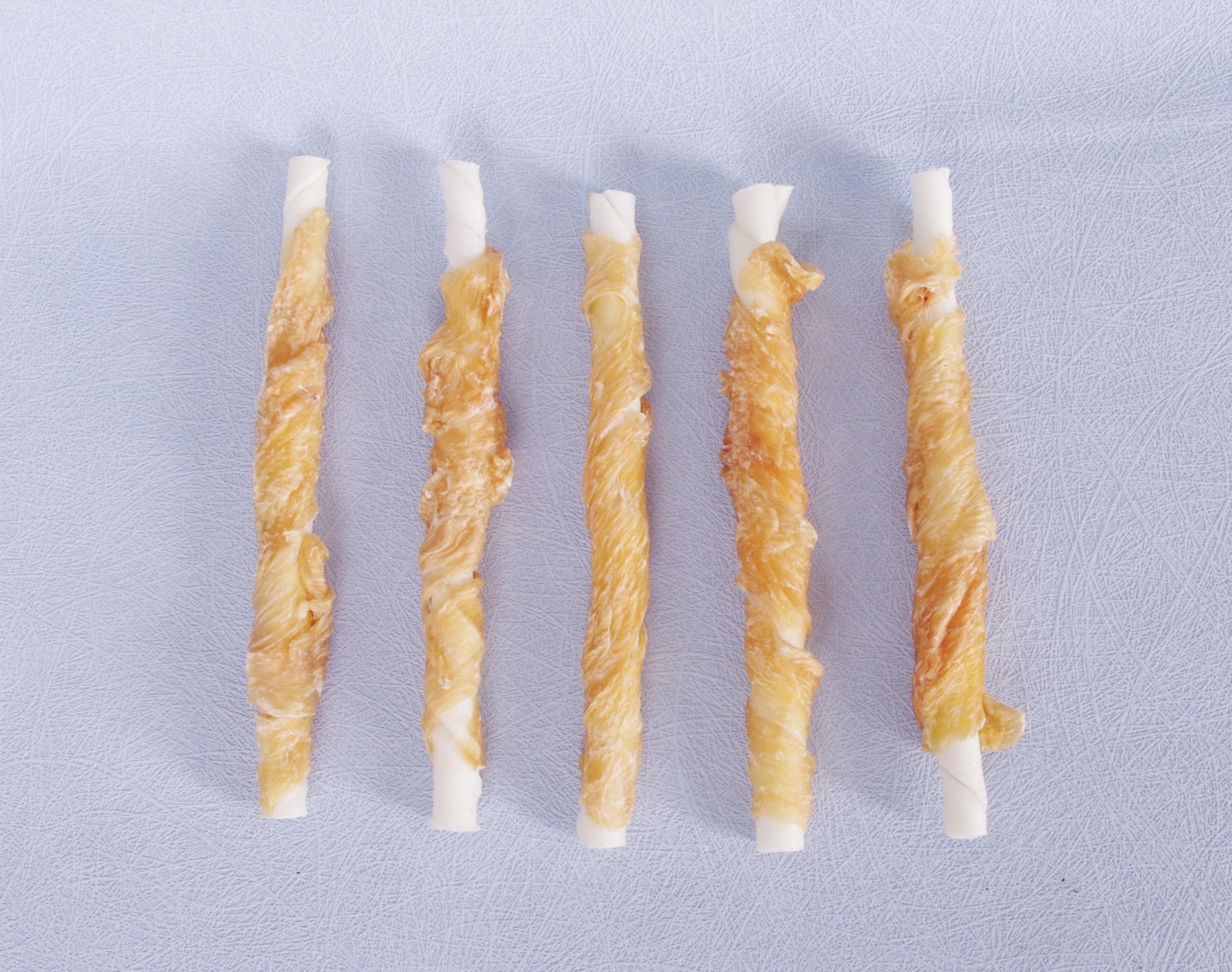 FOURPAW Dog Treats Chicken Wrapped White Rawhide Sticks, 5inch Long Lasting Dog Chew Treats, Strong The Jaws and Clean The Teeth, 8oz.