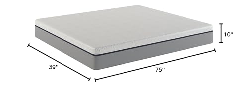 Nest & Wild Classic Mattress 10 Inch | Made in The USA | Fiberglass-Free Cool Touch Cover | Bed in a Box | CertiPUR-US & OEKO-TEX100 Certified Foams (Twin)