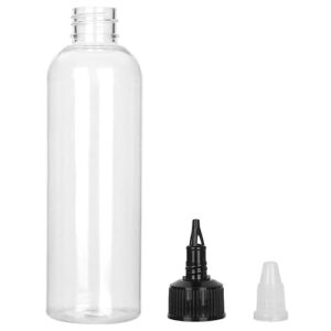 TTHC Botanicals 4 oz Travel Bottles For Toiletries, Empty Bottles For Oil, Ink Bottles Empty, Tattoo Ink Bottle, Empty Plastic Bottles With Caps, 4oz Plastic Bottles With Caps (4 Pack)