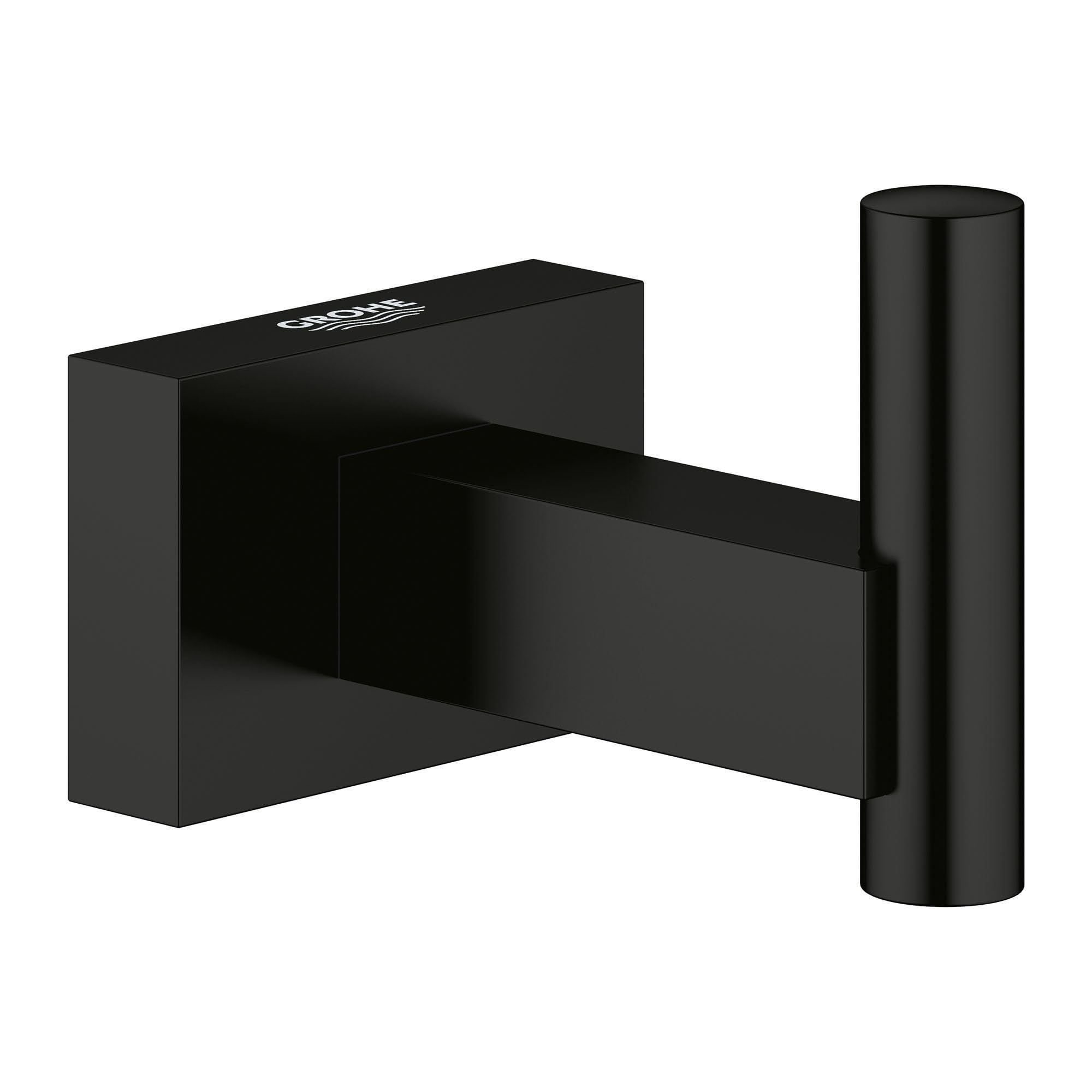 GROHE 405112431 Essentials Cube Robe Hook, Matte Black