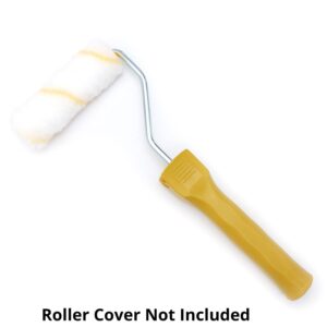 PROFOCON 4 Inch Mini Paint Roller Frame with Threaded Grip Handle - Pack of 12