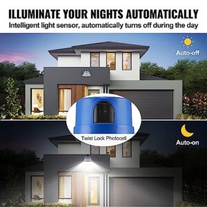 VEVOR LED Barn Light, 50W 5500LM, Ultra Brightness 6000K Daylight, Dusk to Dawn Area Lights, Outdoor Security Flood Lighting, IP65 Waterproof for Outside Yard Street Garage Shed Patio, Wall/Pole Mount