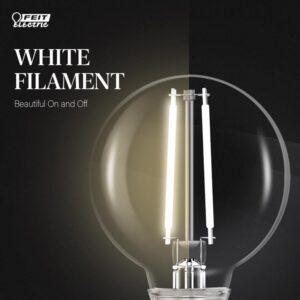 Feit Electric White Filament G25 E26 (Medium) Filament LED Bulb Daylight 40 Watt Equivalence 3 pk