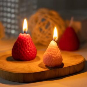 Strawberry Candle Gifts for Women 9pcs,Strawberry Decorative Candle,Soy Aromatherapy Candles for Home Scented Decoration, Cute Candle Set for Birthday Gifts Christmas Gift for Christian Friends