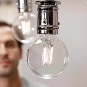 Feit Electric White Filament G25 E26 (Medium) Filament LED Bulb Daylight 40 Watt Equivalence 3 pk