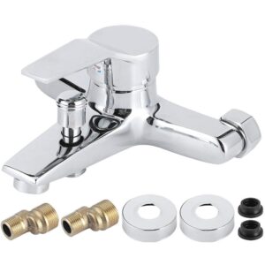 gavigain g1/2in shower faucet, bathtub wall mounted triple shower faucet mixer tap thread copper shower tap for home kitchen bathroom