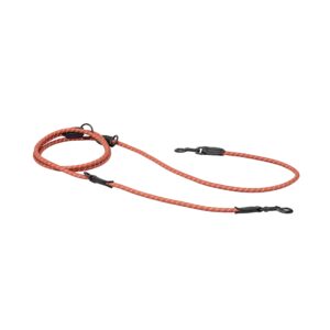 good scout 10' heavy duty adjustable leash for dogs, durable walking & training leash for puppies & adult dogs, d-ring for waste bag storage, brick