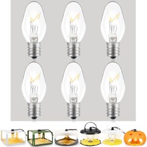 jahy2tech original 6 pcs flea trap replacement light bulbs, special for flea traps for inside your home, friendly for kids & pets, warm light