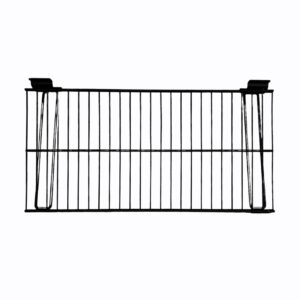 MIDO BROS. Slatwall Wire Metal Shelf Heavy Duty Adjustable Steel Slat Wall Mount Shelves for Garage Storage & Retail Display (24" x 12") Pack of 2 (Black)