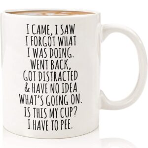 i came i saw i forgot coffee mug – funny birthday gifts for old people - sarcastic coffee mugs for old people senior citizens elderly mom dad grandma grandpa christmas gift 11oz funny coffee mug white