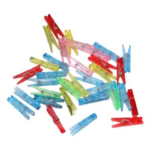 30 pieces mini multiple colors plastic clips, binder, photo clips, clothespins clip