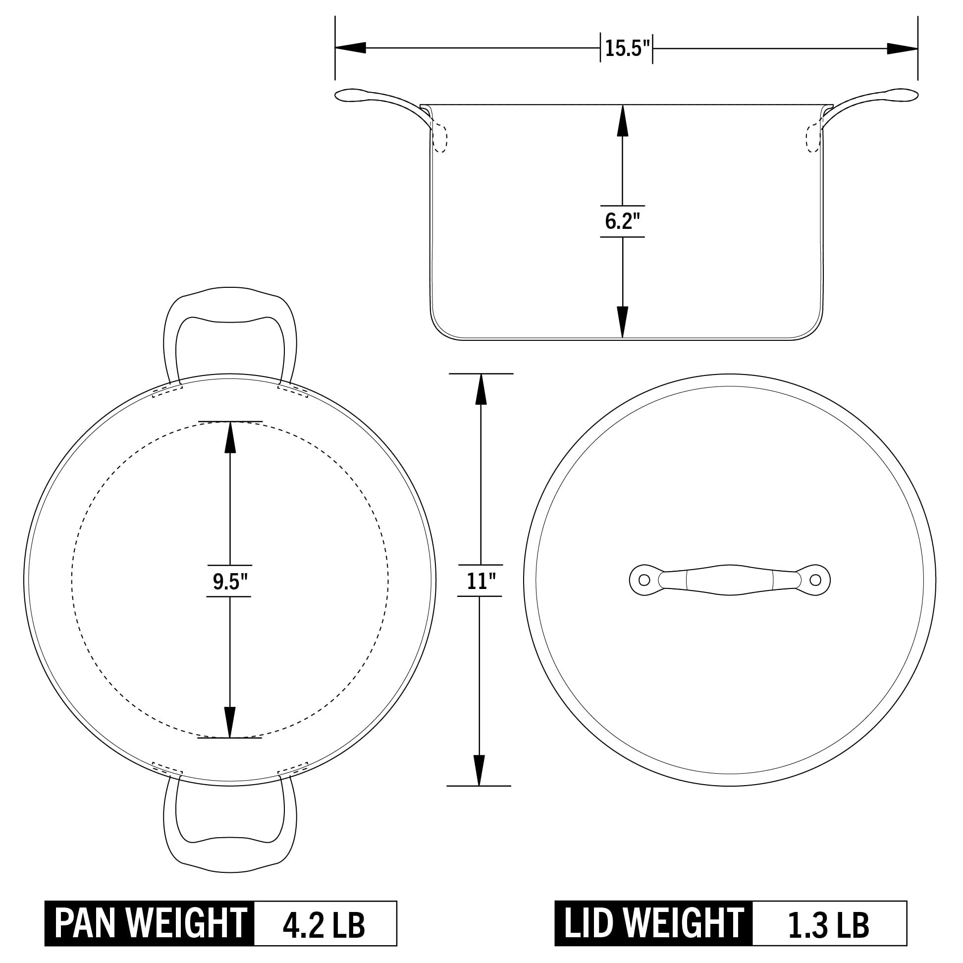 Heritage Steel x Eater 8 Quart Stock Pot | Made in USA | 5-Ply Fully Clad Stainless Steel Stock Pot | Stay Cool Handle Design | Induction Pot | Non-Toxic Stock Pot with Lid | Cook like an Eater