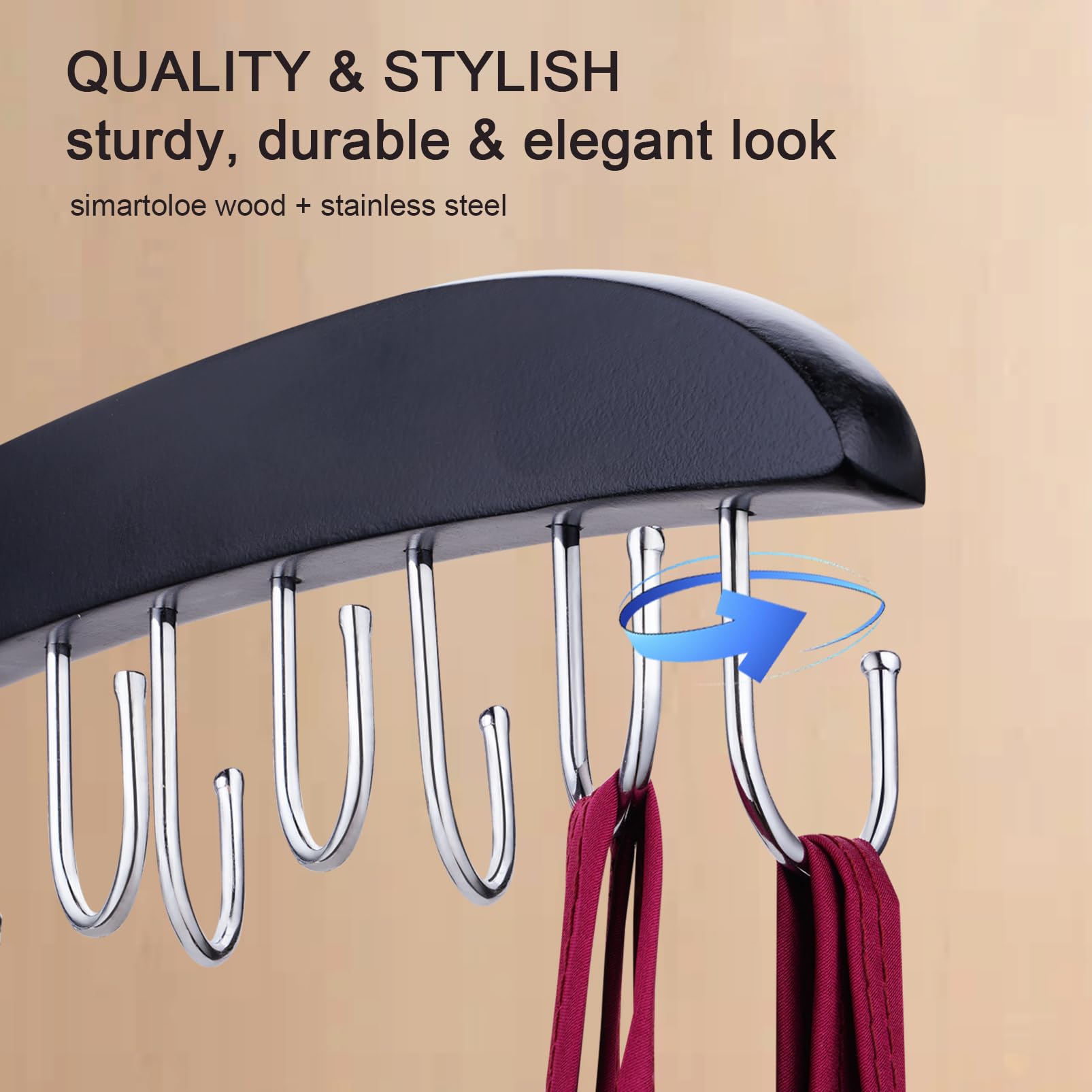 1PC Bra-Hanger-Space-Saving for Closet, Tank-Top-Hanger Stackable with 360°Rotating Hook,Closet-Organizer and Storage Hold Up 14 Bras-Camisoles-Ties-Swimsuits-Strappy-Dress