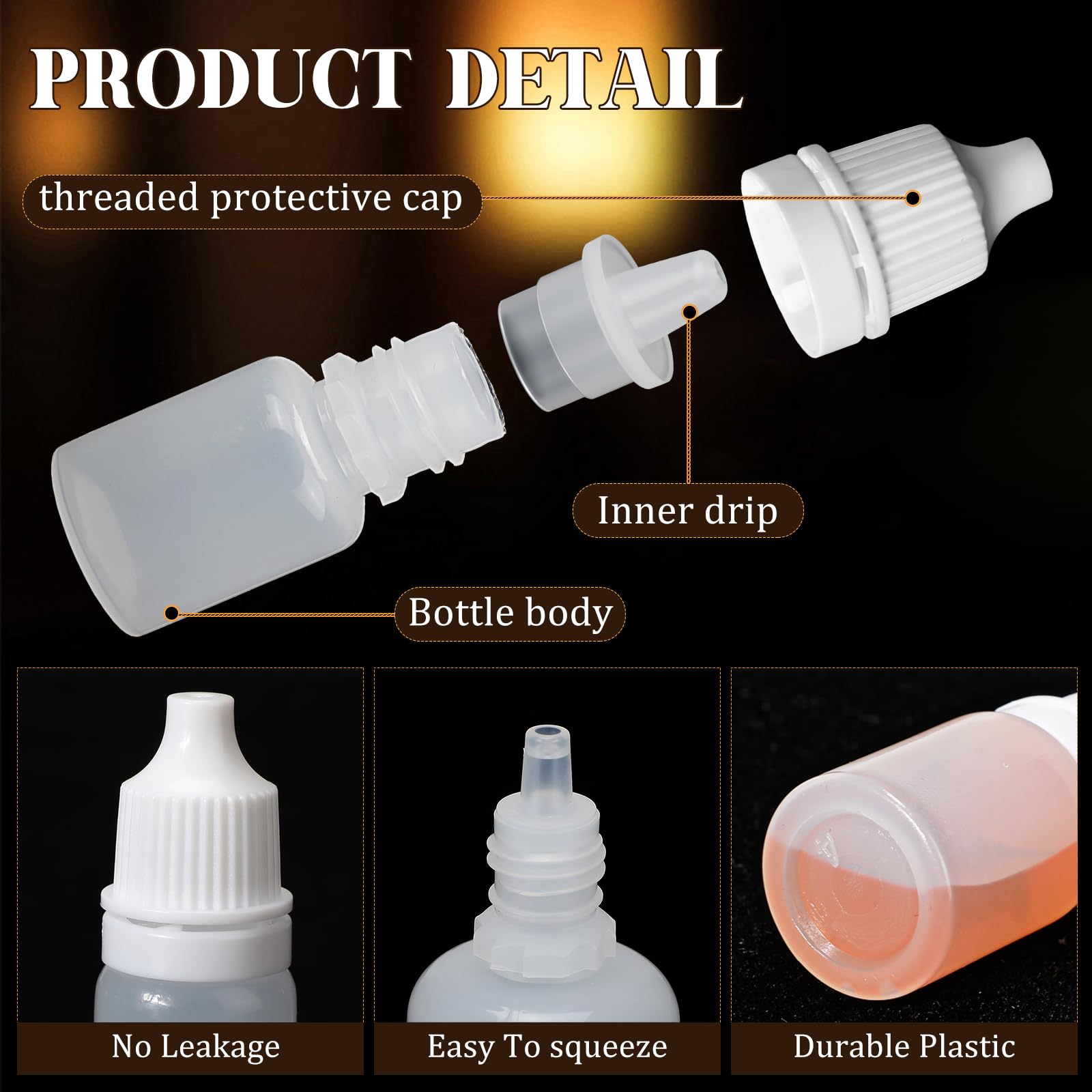 Maxcheck 400 Pieces 5ml Plastic Dropper Bottle Mini Squeeze Bottle with Caps Small Portable Mini Eye Dropper Bottle Clear Empty Squeezable Dropper Bottle Essential Oil Container for Liquids