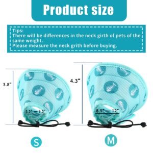 Fluffyland Cat Cone Collar Soft to Stop Licking and Scratching Adjustable Kitten Cone with Cat Toy Balls - Cat Recovery Collar for Small Large Cats After Surgery and Daily Wear (Green，S)