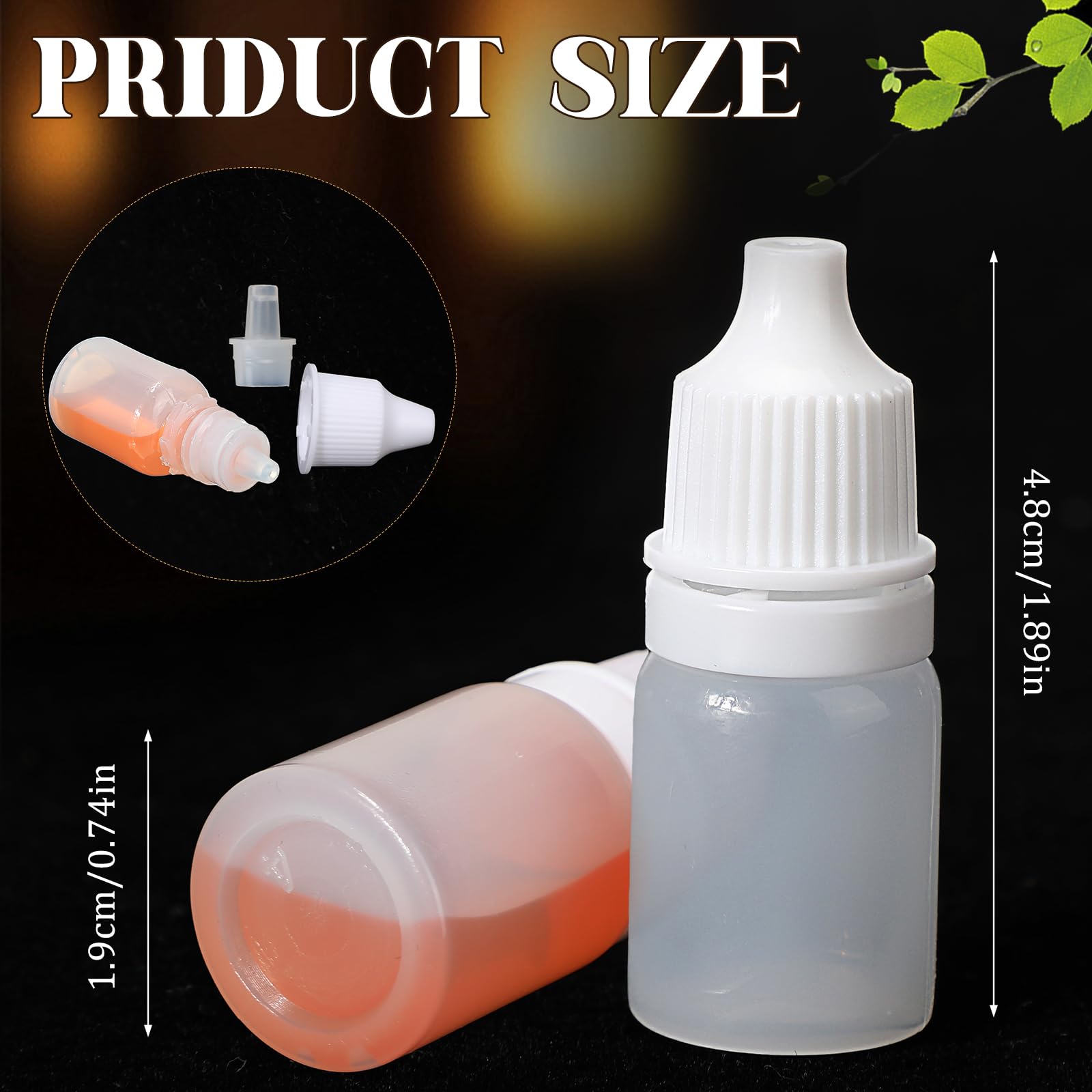 Maxcheck 400 Pieces 5ml Plastic Dropper Bottle Mini Squeeze Bottle with Caps Small Portable Mini Eye Dropper Bottle Clear Empty Squeezable Dropper Bottle Essential Oil Container for Liquids