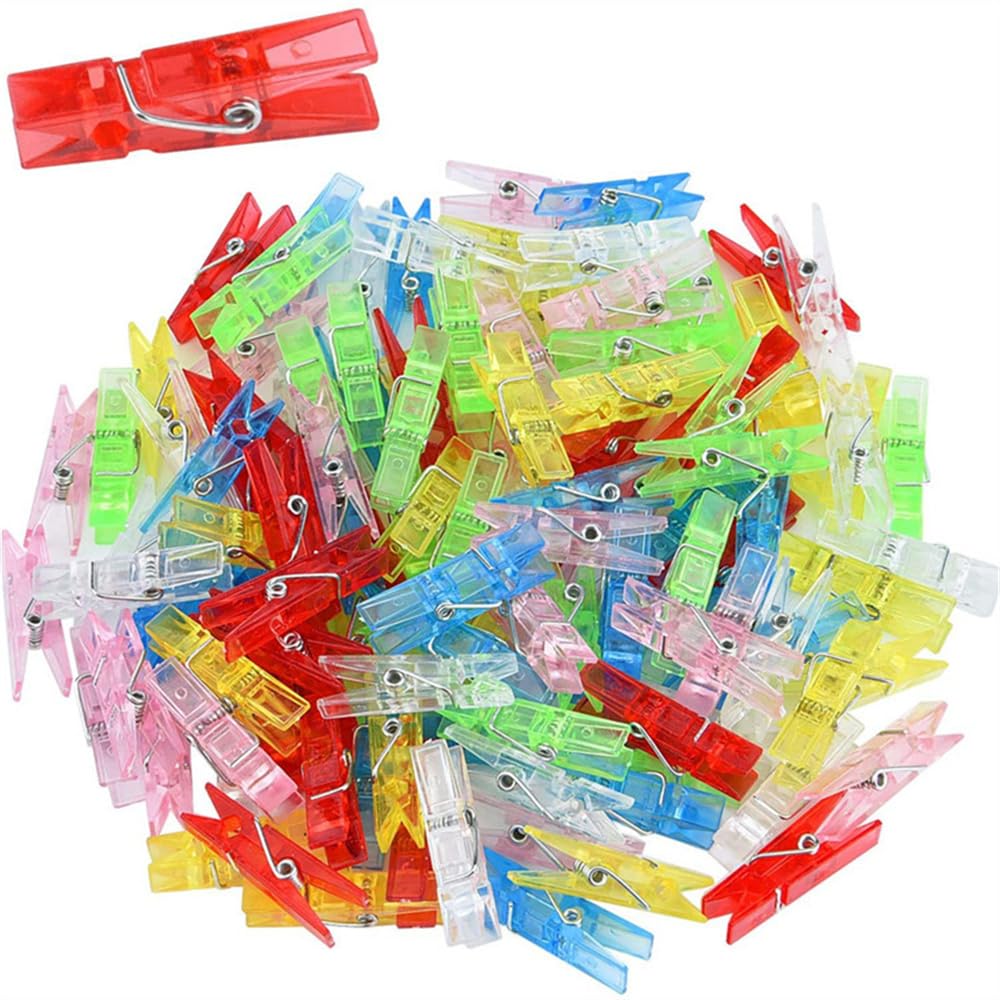 30 Pieces Mini Multiple Colors Plastic Clips, Binder, Photo Clips, Clothespins Clip