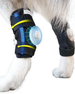 merrymilo dog leg brace for rear hock & ankle, canine hind leg joint compression wrap for torn acl & ccl, injury and sprain protection, wound care and loss of stability 1 pair, size: large