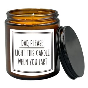 hiwx funny dad daddy fart scented candles, dad gifts, gifts for dad, mothers day father's day gifts, dad birthday christmas gifts for dad,lavender,vetiver,sandalwood scented 8oz holders candles jar