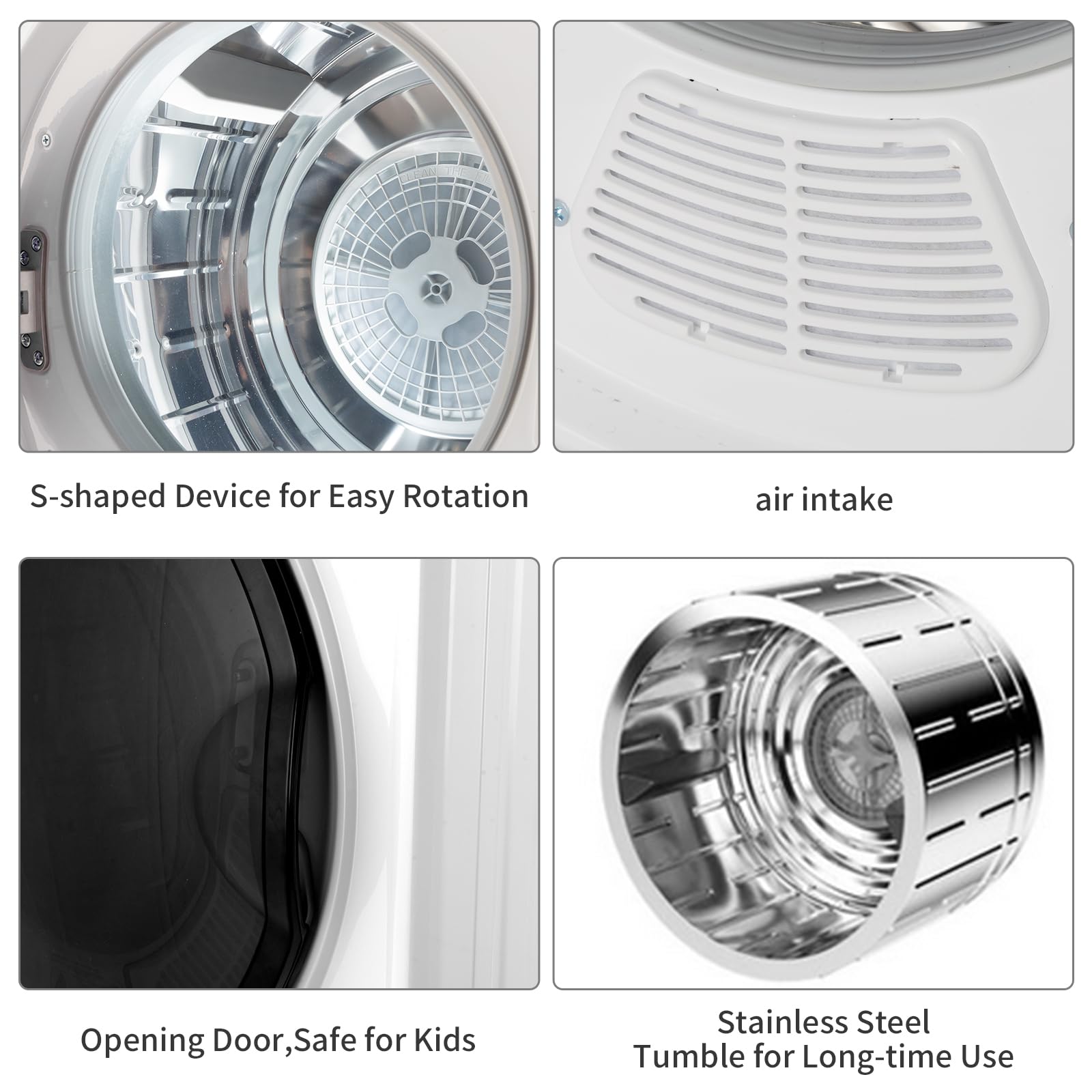 ROVSUN G46000451 Clothes Dryer, White