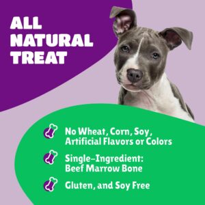 Marrow Bones for Dogs Large, Medium, & Small, All-Natural, USA Made, Healthy Bone Marrow Dog Treats, Filled Beef Bones That Support Dental Health, Dogs Love Our Beef Marrow Bones, 3-Inch, 6 Count.