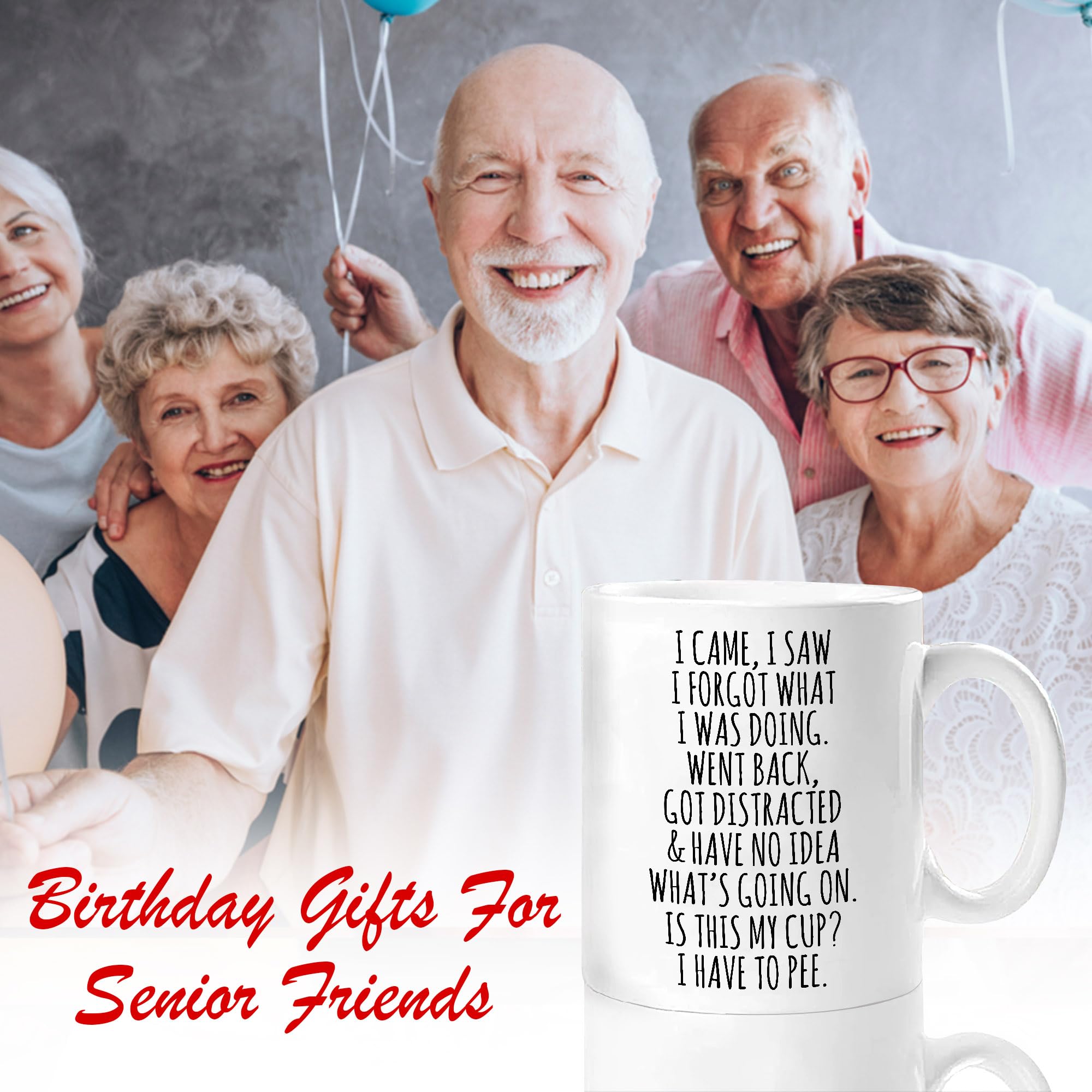 I Came I Saw I Forgot Coffee Mug – Funny Birthday Gifts For Old People - Sarcastic Coffee Mugs for Old People Senior Citizens Elderly Mom Dad Grandma Grandpa Christmas Gift 11oz Funny Coffee Mug White