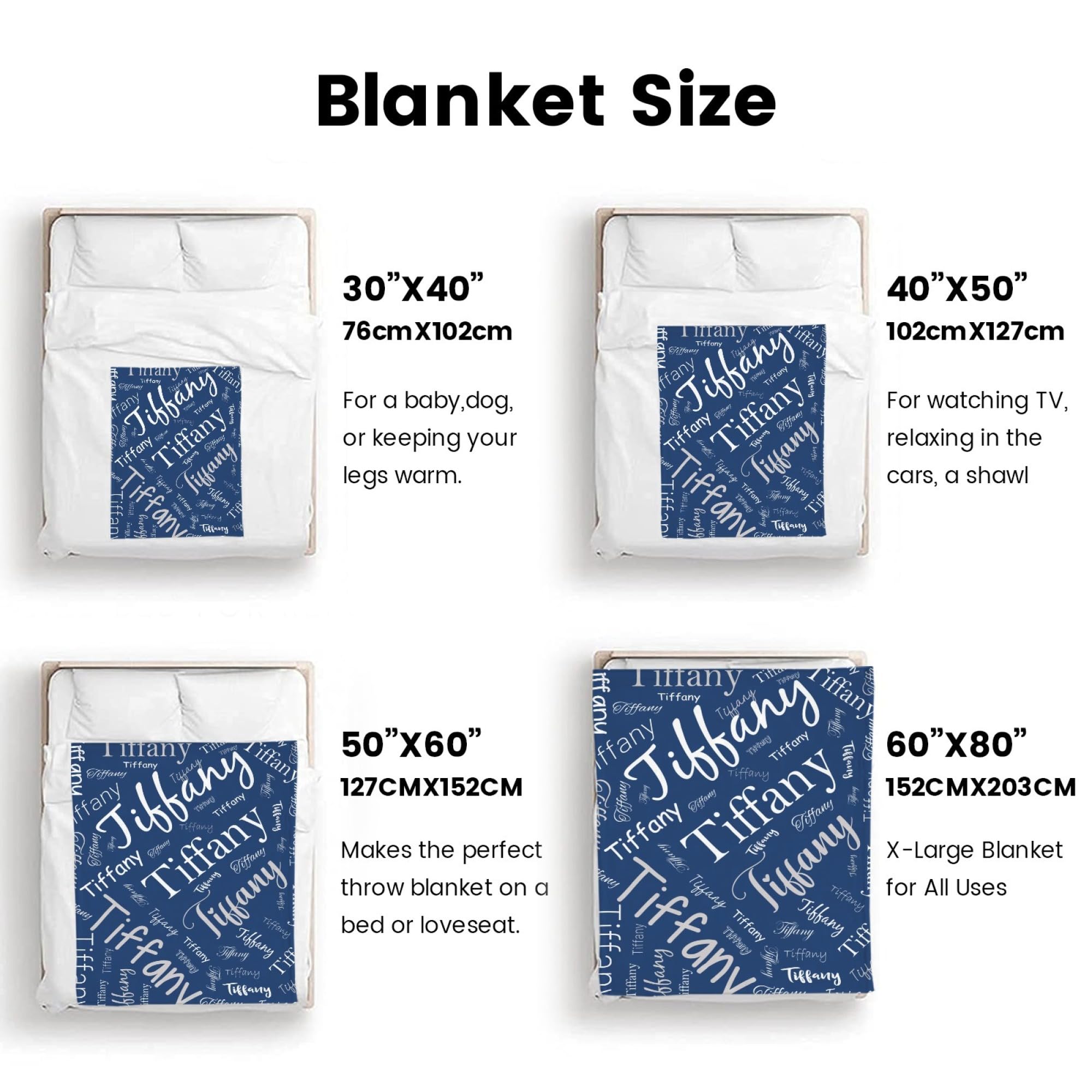 Esthqetic Personalized Blankets for Kids Adult Personalized Blankets with Names Custom Blanket with Name Flannel Throw Blanket for Christmas Mothers Fathers Valentines Day Gifts