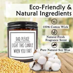 HIWX Funny Dad Daddy Fart Scented Candles, Dad Gifts, Gifts for Dad, Mothers Day Father's Day Gifts, Dad Birthday Christmas Gifts for Dad,Lavender,Vetiver,Sandalwood Scented 8oz Holders Candles Jar