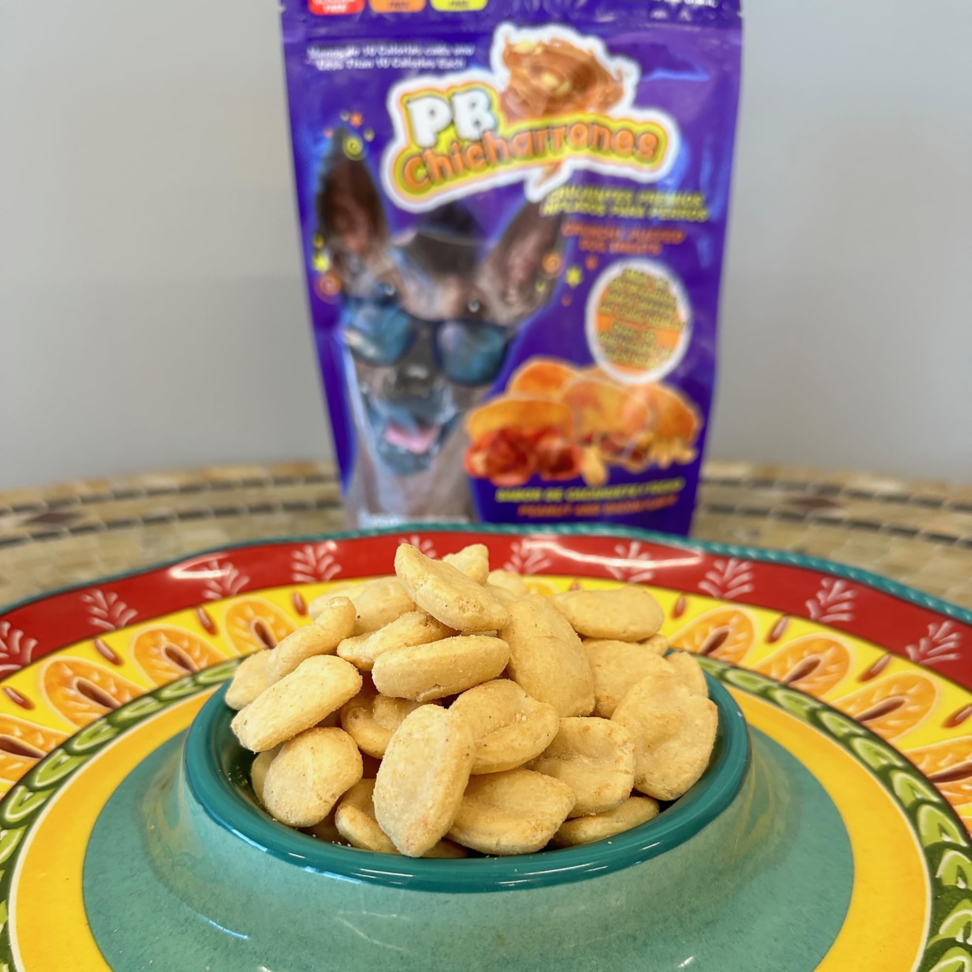 Fun Pet Group: PB Chicharrones - 4oz -Dog Treats, Light Crunchy Treat w/Latin Flavors -Trata de Perro, Un Premio Ligero y Crujiente Con Sabores Latinos