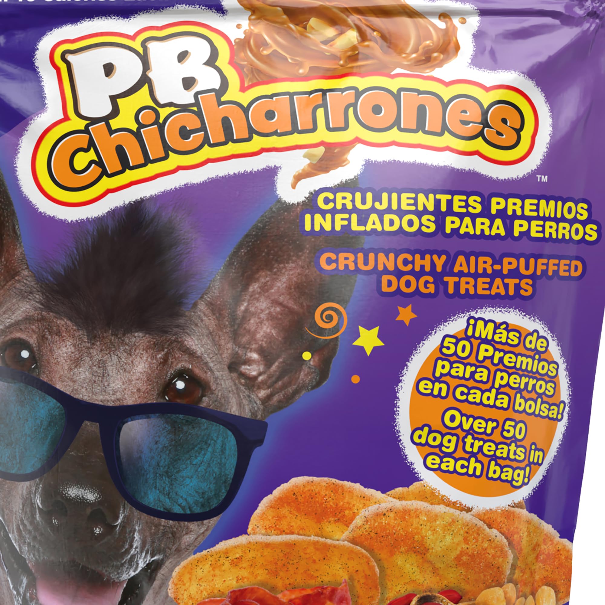 Fun Pet Group: PB Chicharrones - 4oz -Dog Treats, Light Crunchy Treat w/Latin Flavors -Trata de Perro, Un Premio Ligero y Crujiente Con Sabores Latinos