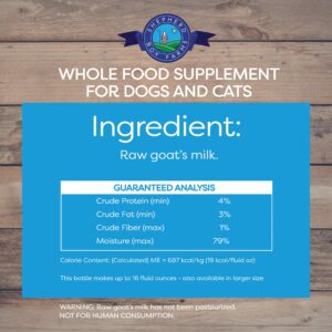 Shepherd Boy Farms Freeze Dried Raw Goats Milk with Probiotics for Dogs & Cats (Classic), High Protein, Digestible Goat Milk Powder for Sensitive Stomachs, Raw Nutrition, Food Toppers - Makes 16 FL OZ