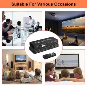 2x2 HDMI Video Wall Controller, WrixWric 4K Seamless Splicing TV Wall Processor HDMI & DVI Input, 1080P HDMI Video Image Processor with RS232, Support 180°Rotate, 1x2 1x3 1x4 2x2 2X1 3x1 4x1 Mode