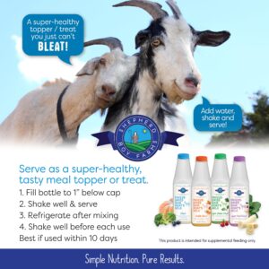 Shepherd Boy Farms Freeze Dried Raw Goats Milk with Probiotics for Dogs & Cats (Classic), High Protein, Digestible Goat Milk Powder for Sensitive Stomachs, Raw Nutrition, Food Toppers - Makes 16 FL OZ