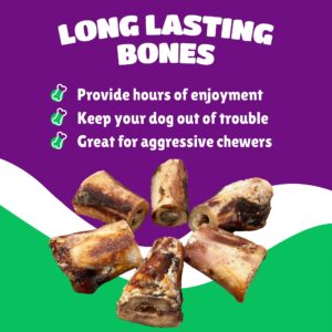 Marrow Bones for Dogs Large, Medium, & Small, All-Natural, USA Made, Healthy Bone Marrow Dog Treats, Filled Beef Bones That Support Dental Health, Dogs Love Our Beef Marrow Bones, 3-Inch, 6 Count.